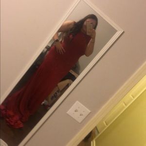 Brick Red Prom dress